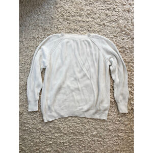 Women's Bubble Baby White Crew Neck Sweater Plus Size XXL Bamboo Cotton